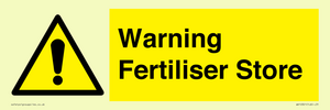 Warning Fertiliser Store